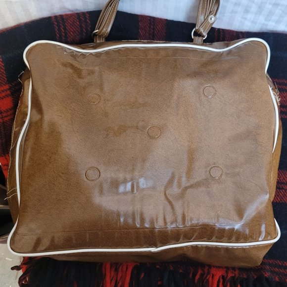 1950s Pendleton Robe In A Bag Designer Throw Blanket Red Black Wool Plaid Fringe - Picture 16 of 16